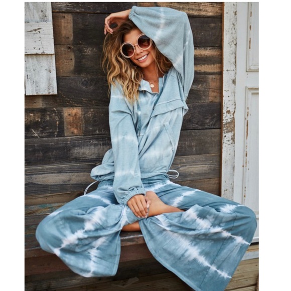 Haute Ellie Pants - Roadside Wide Tie Dye Casual Chic Pants